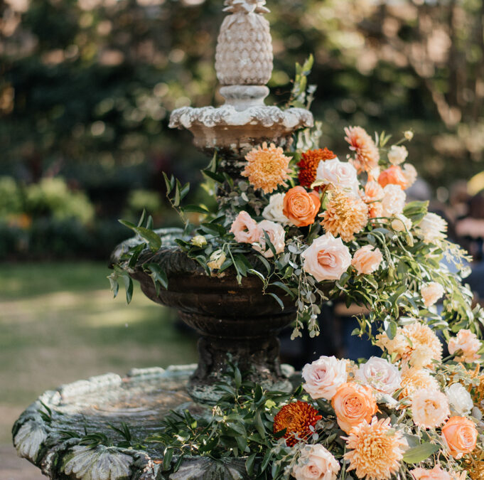 Pampas grass wedding accents.
